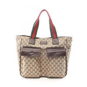 GUCCI Brown Leather Tote Bag